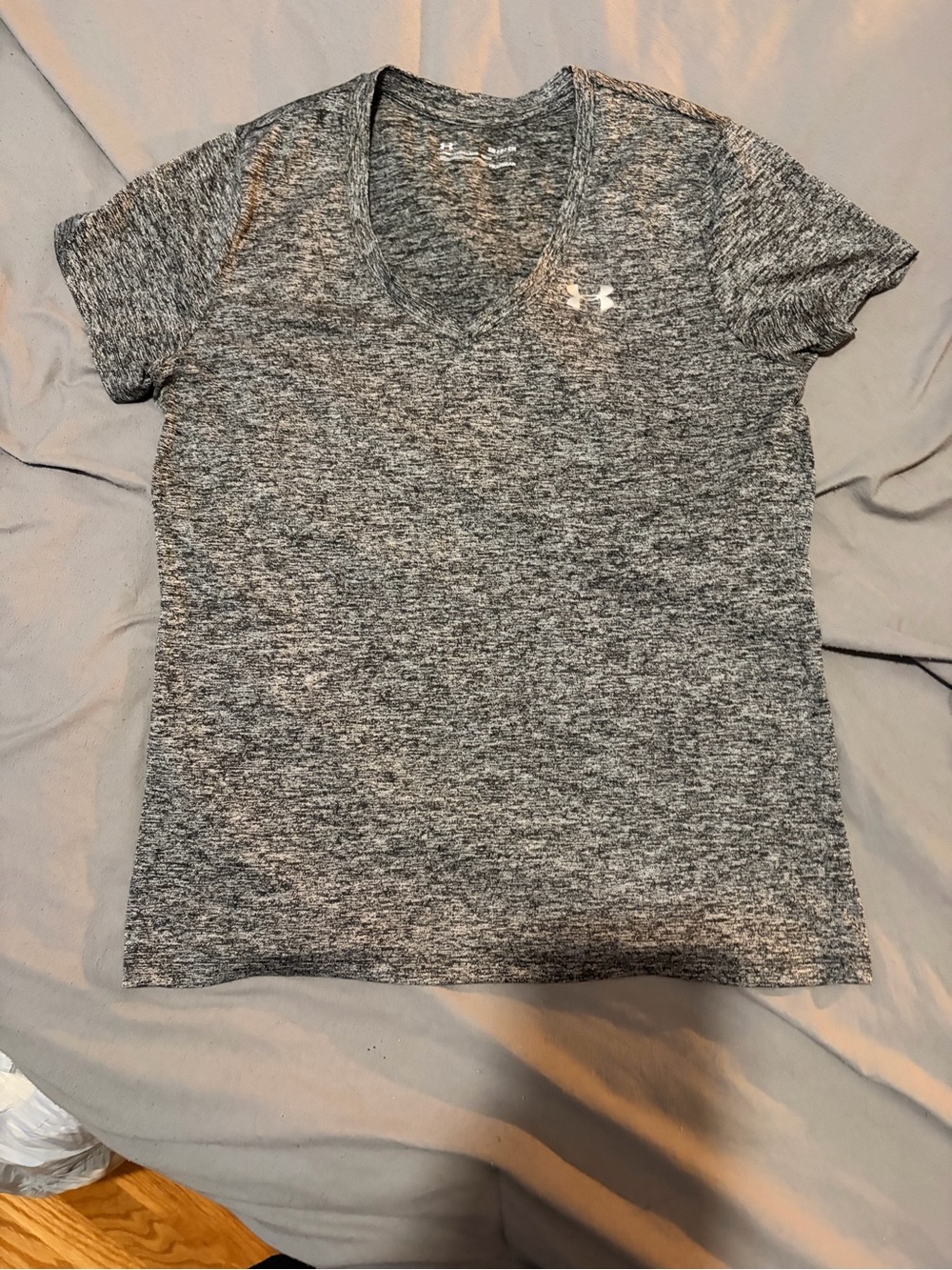 Under Armour Women's Gray Marled V-Neck Performance Tee